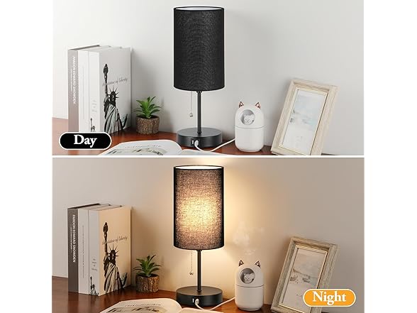 Set of 2 Table Lamps with 2 USB Ports