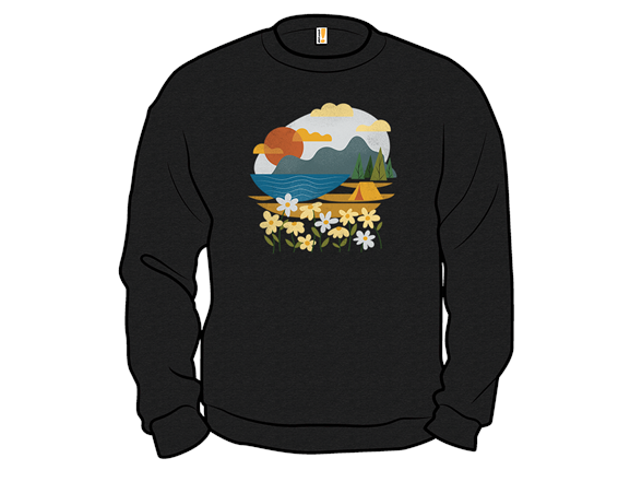 Sunset at a campsite