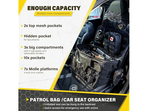 Patrol Bag Law Enforcementt, Front Seat