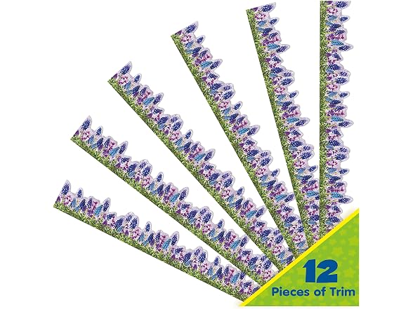 Eureka Curiosity Garden Floral Extra Wide Decorative Trim