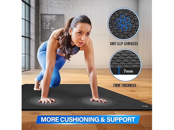 YES4ALL Large Exercise Mat for Home Gym