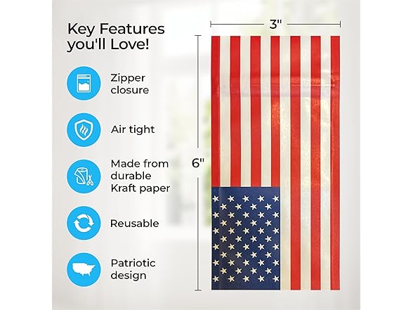 Generic 100 Pack Reusable Patriotic US