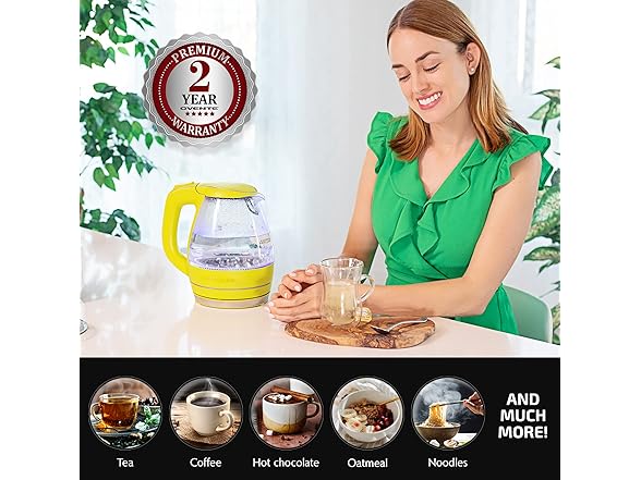 OVENTE Glass Kettle 1.5L Green