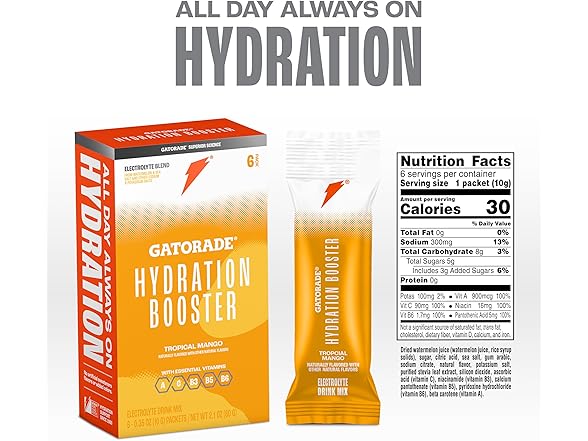 6PK Gatorade Hydration Booster Electrolyte Drink