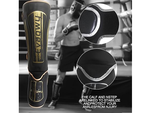Evagwy MMA Martial Arts Shin Guards (L)