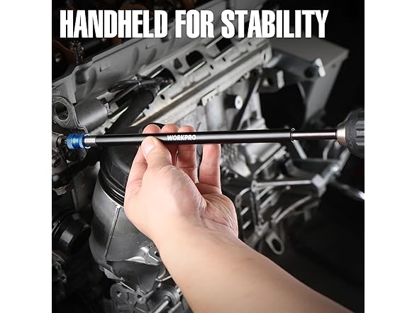 WORKPRO 12-Inch Magnetic Drill Bit Extension – 1/4” Hex Quick Release, Aluminum Sleeve, Dual Lock, Chrome Vanadium Steel