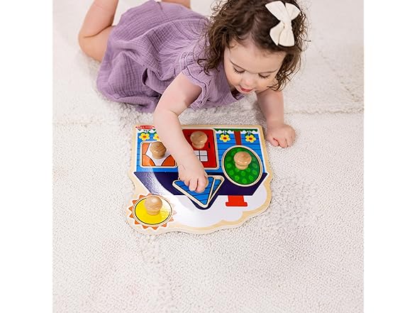 Melissa & Doug Wooden Jumbo Knob Puzzle 2-Pack