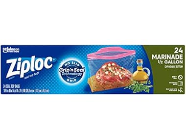 $5.99, Was $7.79, 23% Off! Ziploc Marinade Bags 24ct dealfomo