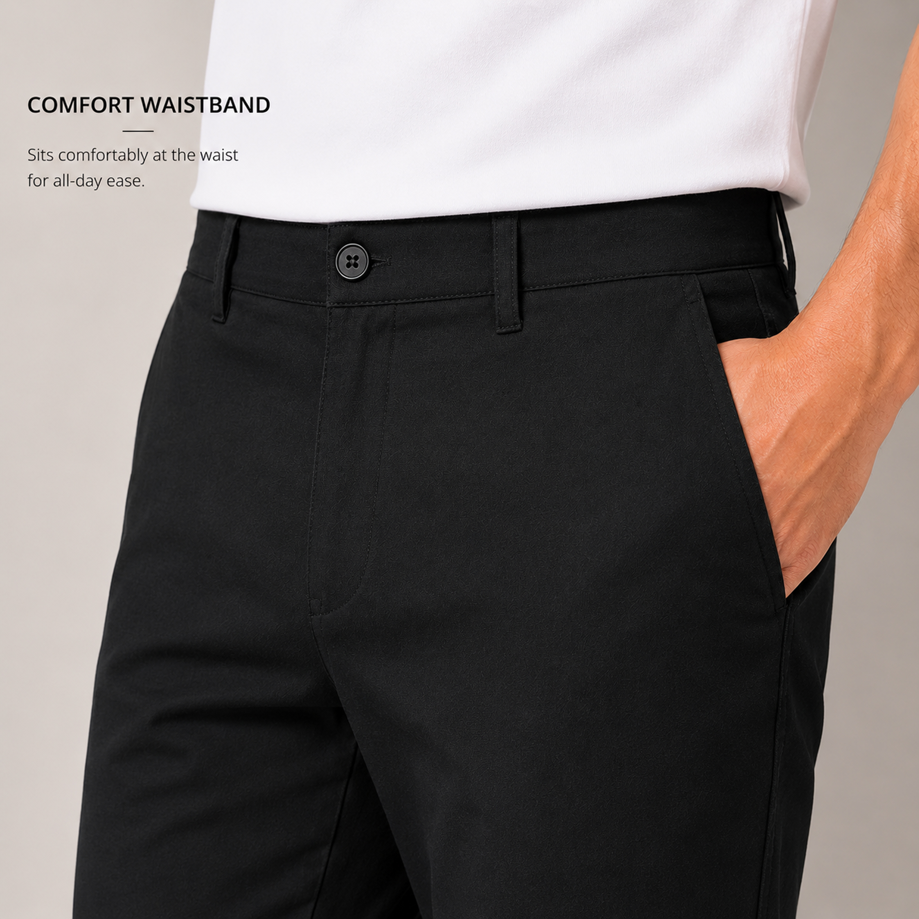 Mens Super Stretch Knit Chino Pants - Gallery 20