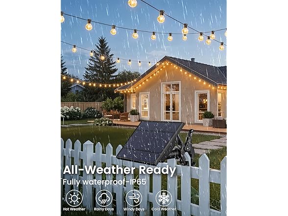 Brightever 3-Pack 150FT Solar String Lights Outdoor Waterproof