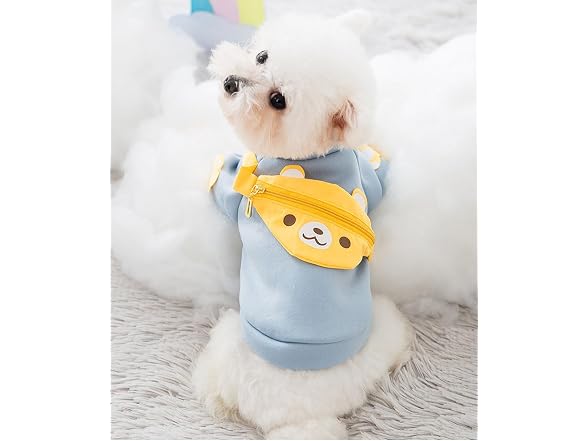 Dog Adorable Clothes with Sling Bag, Pet Cut