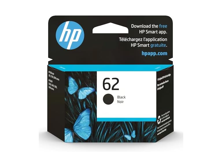 Original HP 62 Black Ink Cartridge