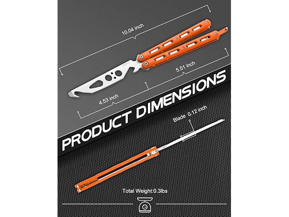 Dispatch Practice Butterfly Knife Orange