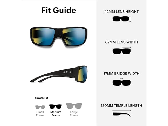 SMITH Guide’s Choice Fishing Sunglasses with ChromaPop Polarized Lenses (Open Box)