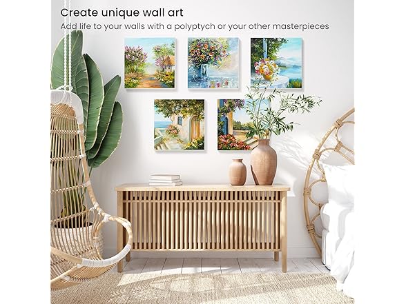 ARTEZA Stretched Canvas, 10 x 10 Inches, 8PK