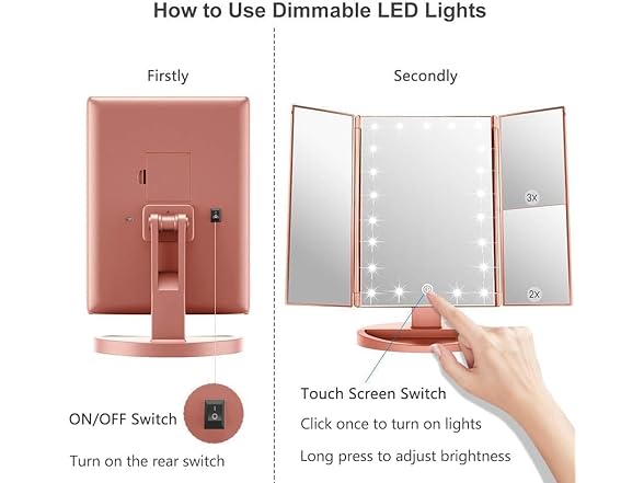 WEILY Makeup Mirror with 21 LED Lights