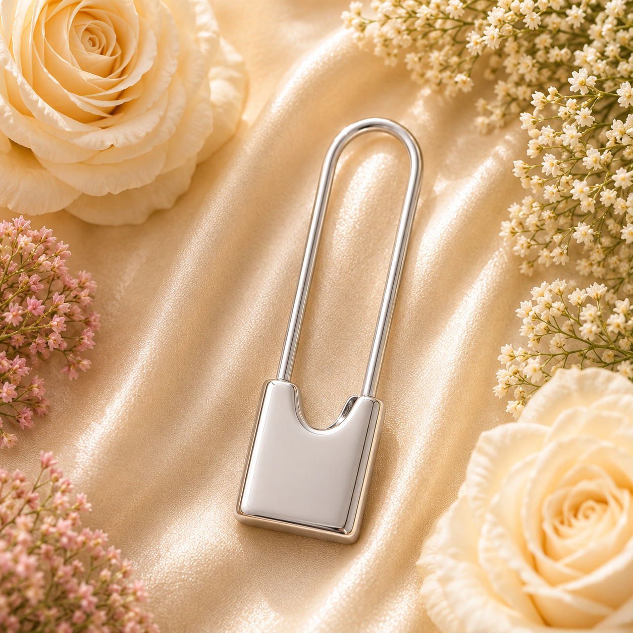 Silver Padlock Drop Earrings - Gallery 5