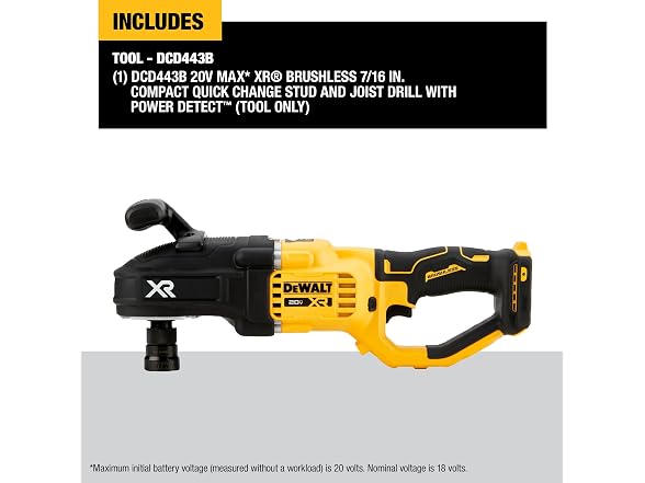 Dewalt DCD443B 20V MAX XR Brushless Stud & Joist Drill