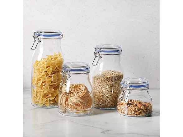 Sur La Table Lyon Court 4-Piece Glass Canister Set