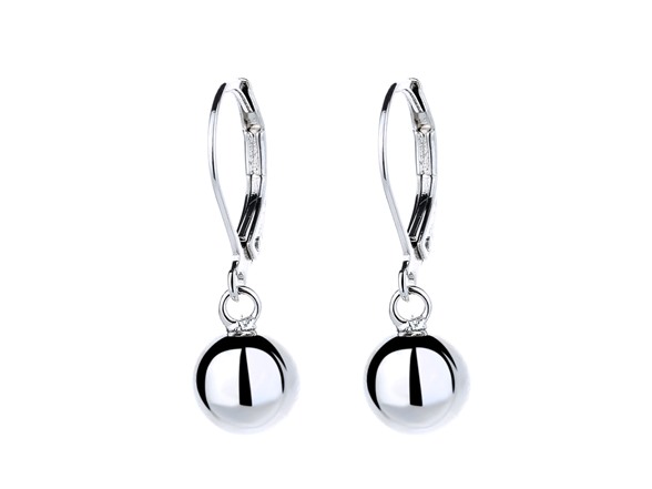 Sterling Silver Drop and Dangle Sphere