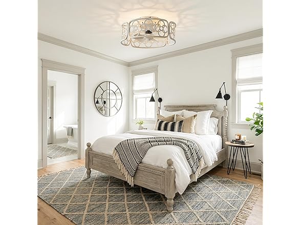 Parrot Uncle 18.1 Inch Caged Ceiling Fan with Light