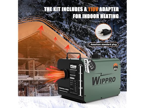 WOPLUSRO Diesel Heater 8KW 12V 24V 110V All-in-One