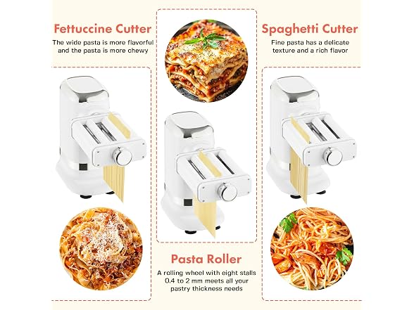 GVODE White Electric Pasta Maker Machine