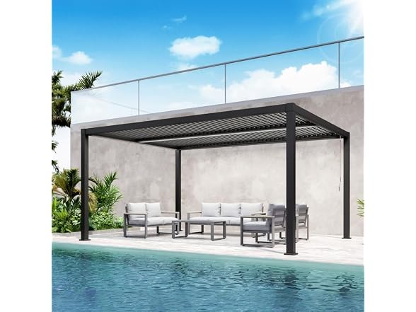 FansaFurn Louvered Pergola 12'x16'