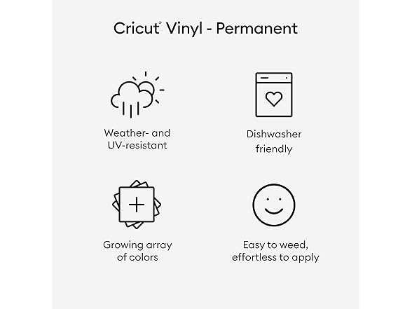 Cricut Premium Permanent Vinyl, 12ft - Black 3Pk
