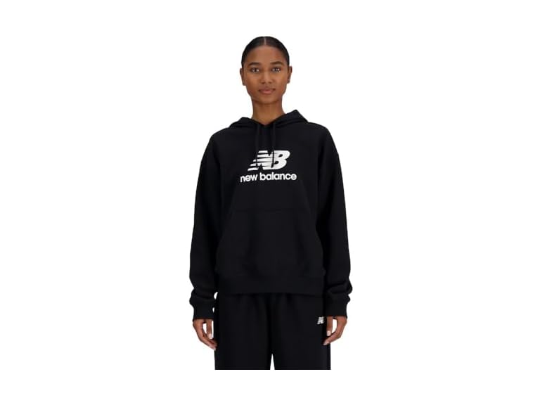 New Balance Women's Sport Essentials French Terry Logo Hoodie, Black, Small