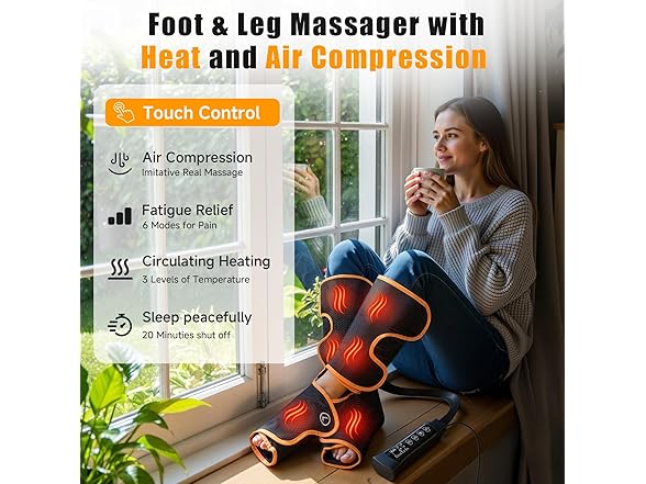 Banspol Leg Massager with Heat and Compression