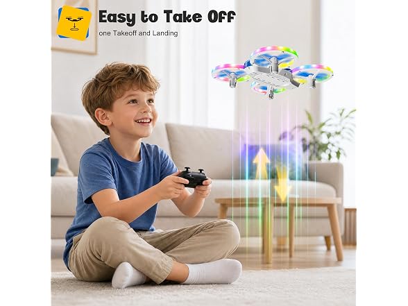 Helatt Drones for Kids Beginners LED
