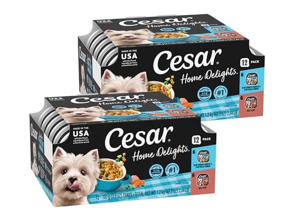 24ct Cesar Home Delights Adult Wet Dog Food