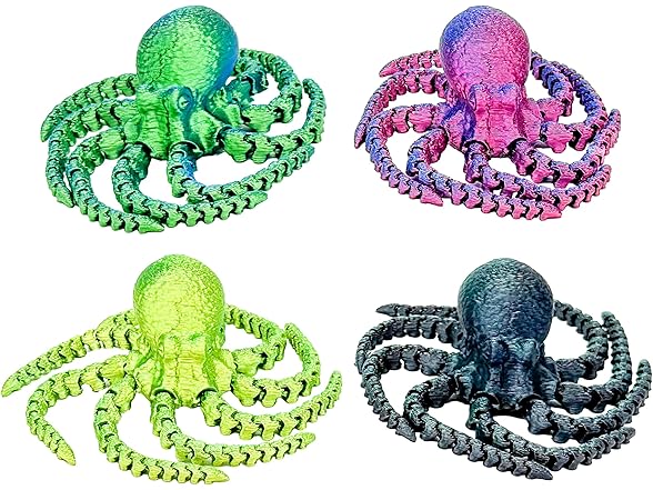 Raymond Geddes 3D Printed Octopus Fidget Toys – Pack of 16