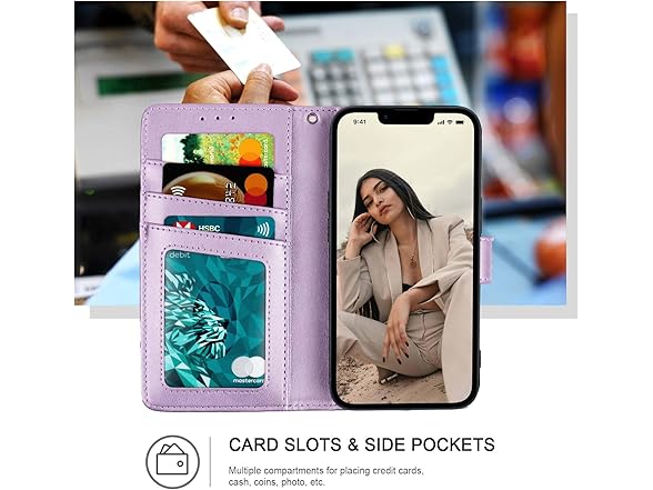 iPhone 14 Wallet Case with Card Holder