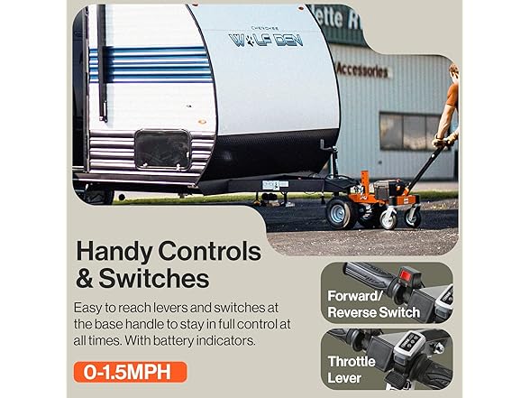 SuperHandy GUO092-VN 4 Wheel Electric Power Dolly