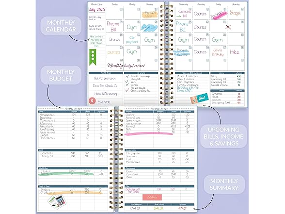 1 Year Budget Planner & Bill Organizer