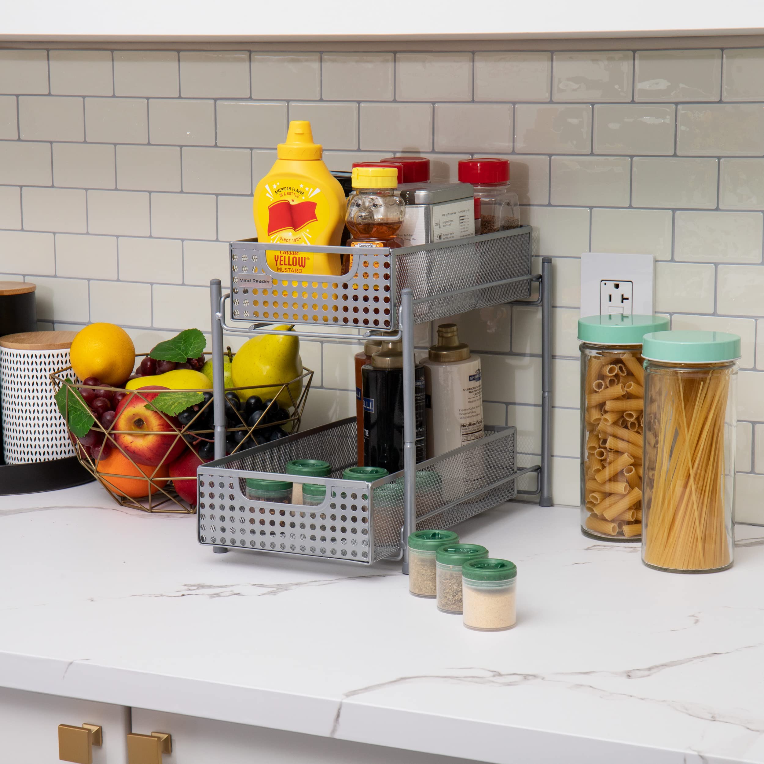 Mind Reader 2-Tier Mesh Storage Basket - Gallery 20