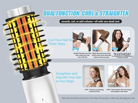 Dongxw Cordless Hot Brush White