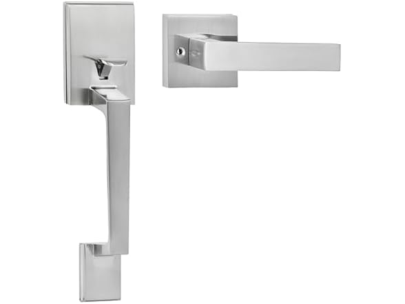 VEVOR Front Door Handle, Satin Nickel