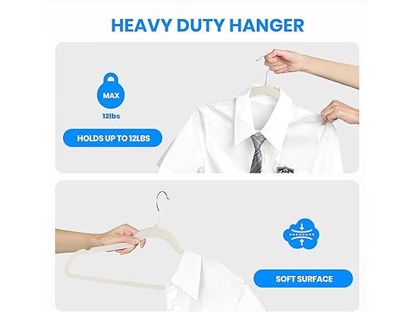 Simple Deluxe Velvet Hangers 30 Pack