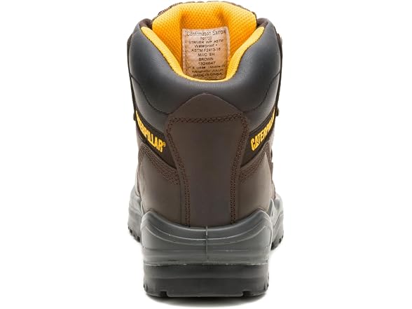 CAT Men's Striver Waterproof Steel Toe Industrial Boot, Brown 1, 7.5 Wide