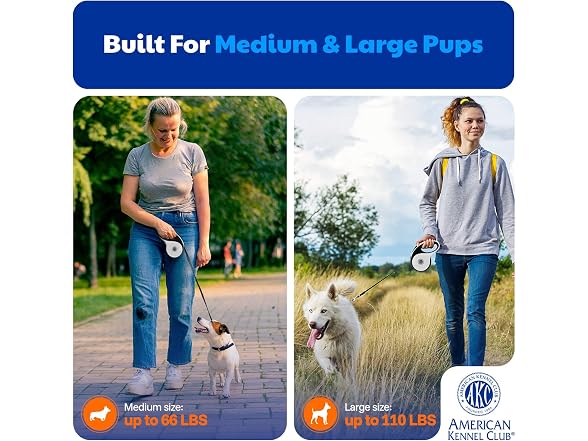 American Kennel Club Heavy Duty Retractable Dog Leash