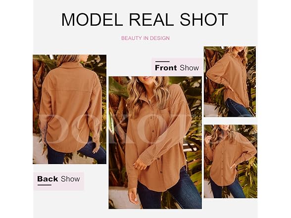 Dokotoo Women (S) Tops Casual Button Down V Tops