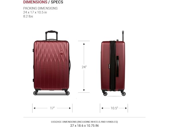 SwissGear 8018 Expandable Luggage, Hard Shell