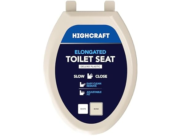 Highcraft B4TSPE Elongated Plastic Toilet Bone