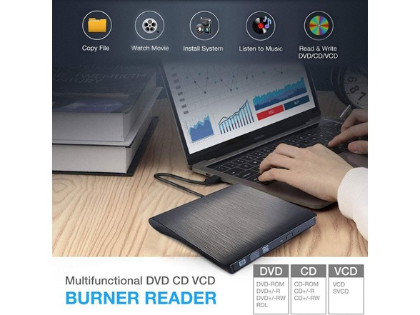 2Pk External DVD Drive Writer USB 3.0 - Gallery 7