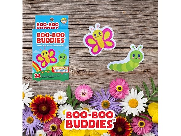 Boo Boo Buddies Kids Adhesive Bandages