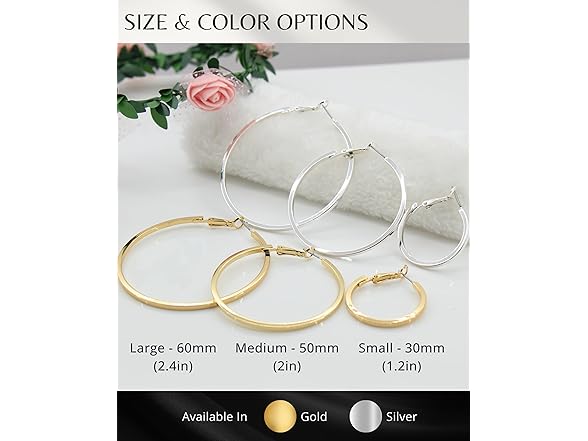 Swogue Gold 50mm Hoop Earrings 18K