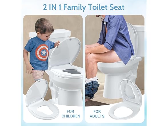EcoExplorer PP Round Toilet Seat With Toddler Seat